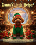 Santa's Little Helper Pet Movie Poster | Custom Christmas Gift