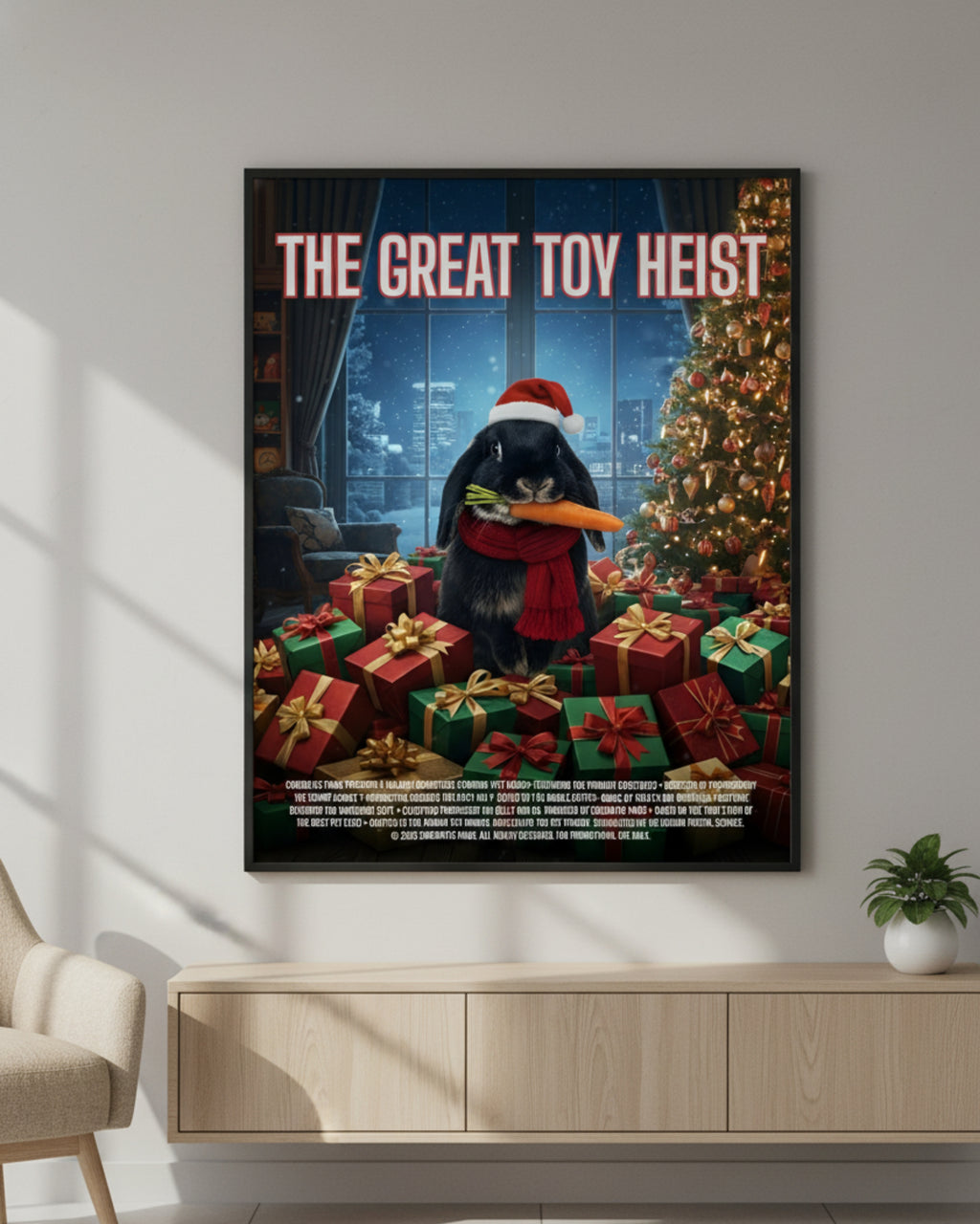 The Great Toy Heist Pet Movie Poster | Custom Christmas Gift