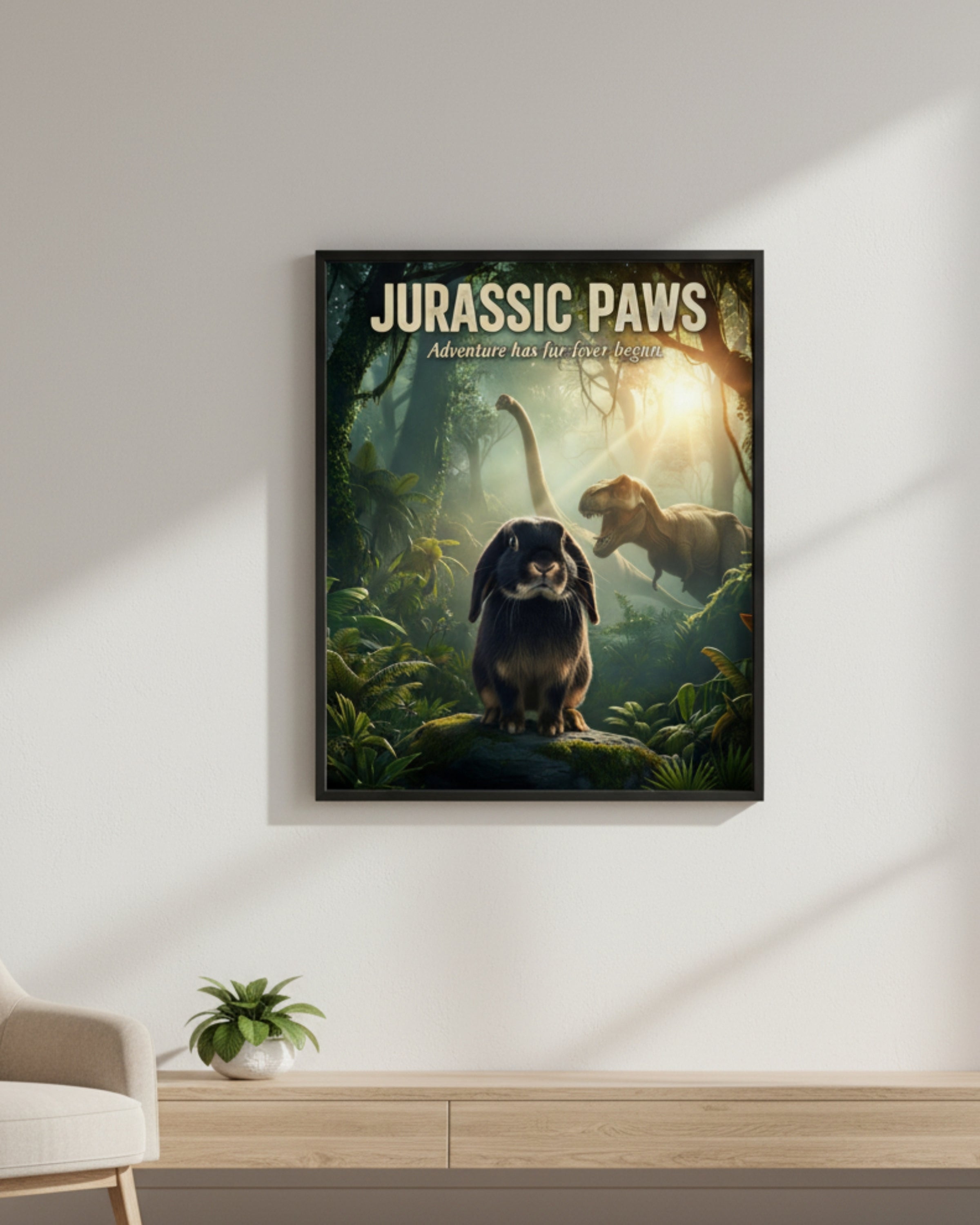 Jurassic Paws | Custom Pet Movie Poster