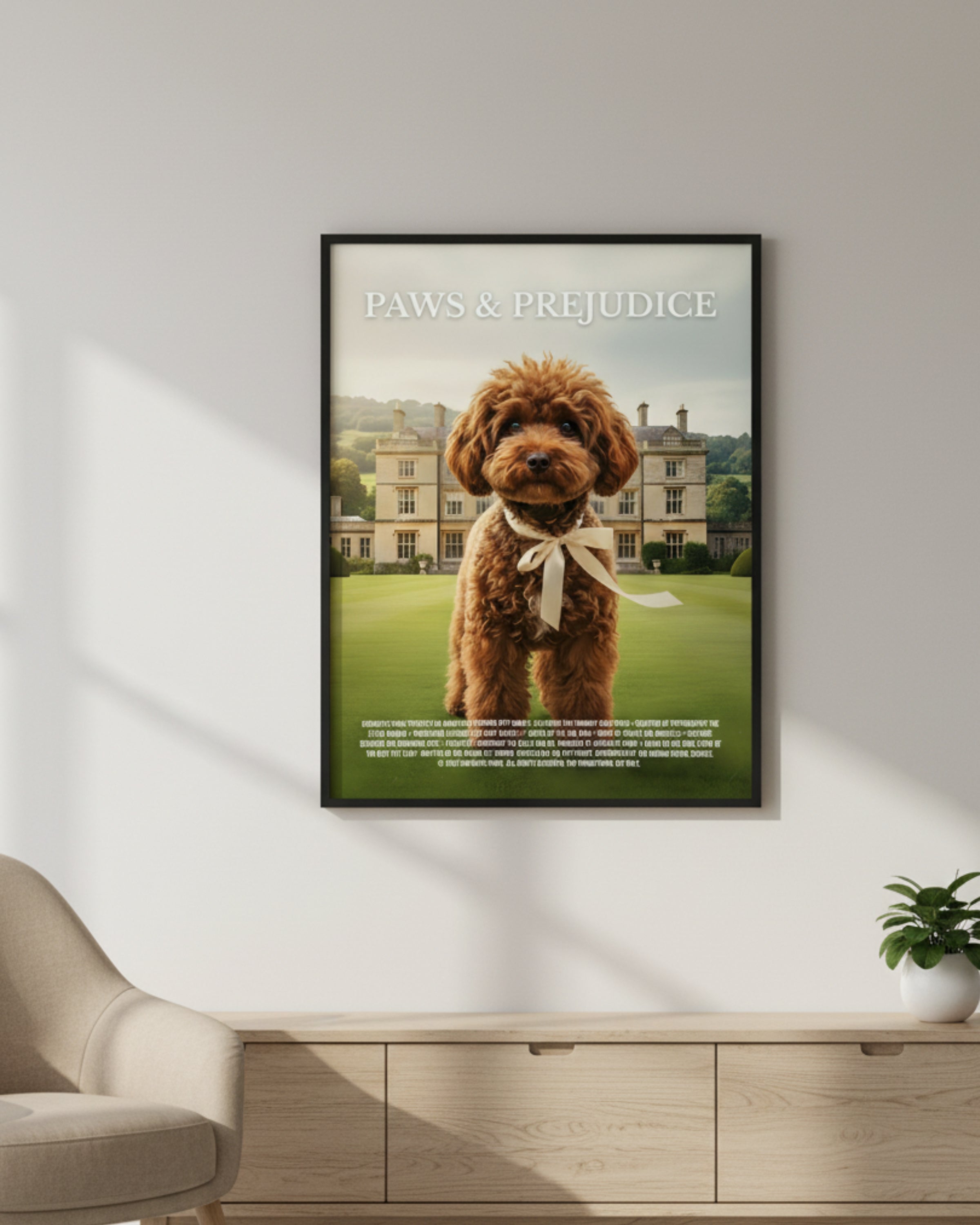 Paws & Prejudice | Custom Pet Movie Poster